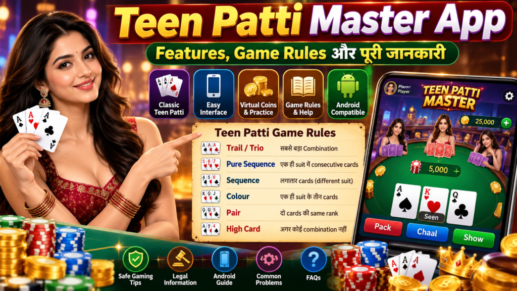 Teen Patti Master App Features Game Rules and Complete Guide in Hindi